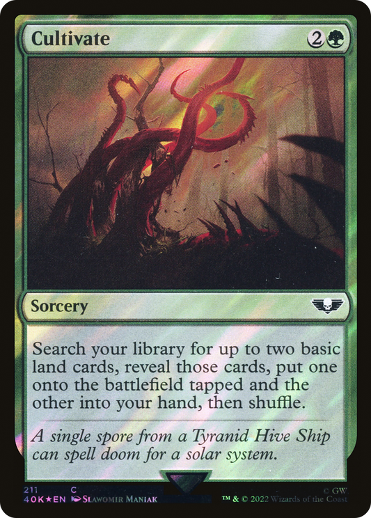 Cultivate (Surge Foil) (40K-211★) - Warhammer 40,000 Commander Foil