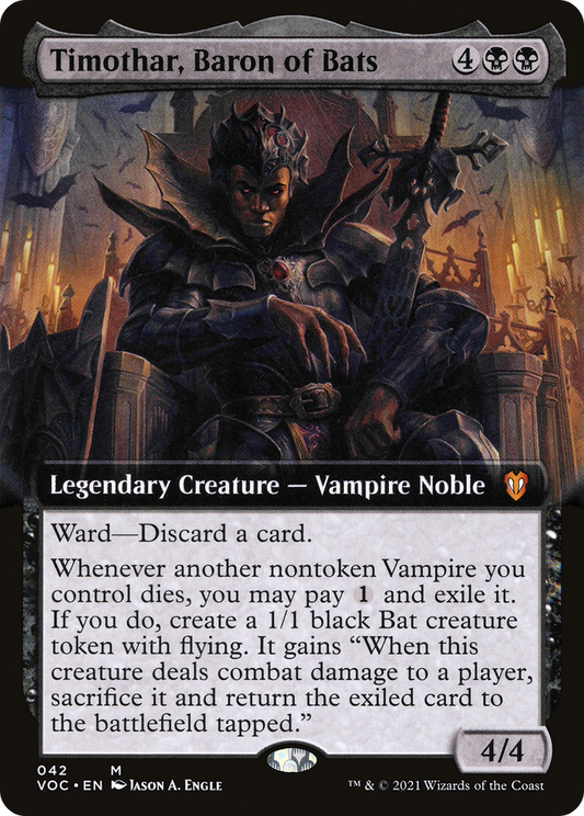 Timothar, Baron of Bats (VOC-042) - Crimson Vow Commander: (Extended Art)