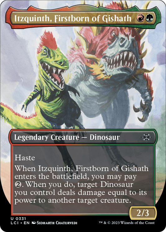 Itzquinth, Firstborn of Gishath (Borderless) (LCI-331) - The Lost Caverns of Ixalan (Borderless)