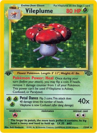 Vileplume 15/64 - Jungle 1st Edition Holofoil