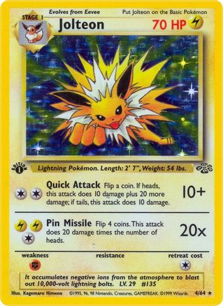 Jolteon 4/64 - Jungle 1st Edition Holofoil