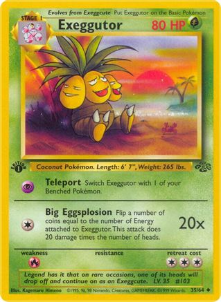 Exeggutor 035/064 - Jungle 1st Edition - Uncommon