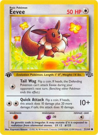 Eevee 051/064 - Jungle 1st Edition - Common