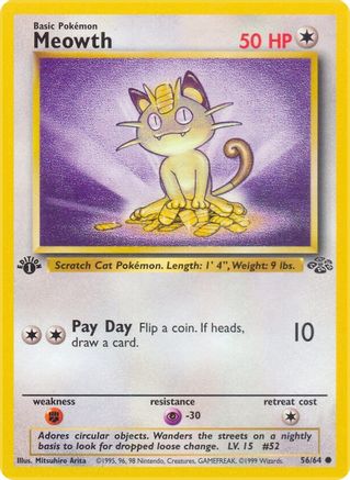 Meowth (56/64) - Jungle 1st Edition - Common