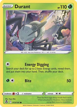 Durant 013/195 - SWSH12 Silver Tempest Normal - Common