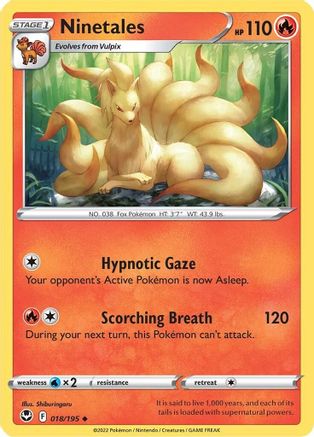 Ninetales 018/195 - SWSH12 Silver Tempest Normal - Uncommon