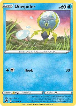 Dewpider 047/195 - SWSH12 Silver Tempest Reverse Holofoil - Common