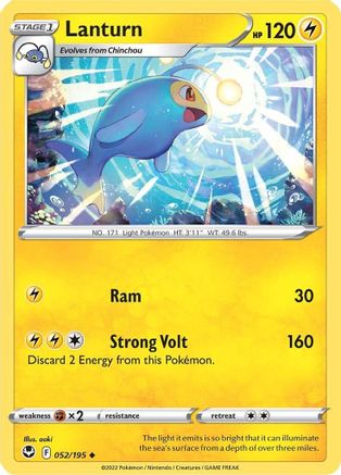 Lanturn 052/195 - SWSH12 Silver Tempest Normal - Uncommon