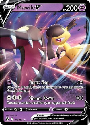 Mawile V 070/195 - SWSH12 Silver Tempest Holofoil - Ultra Rare