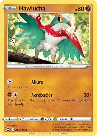 Hawlucha 098/195 - SWSH12 Silver Tempest Normal - Common