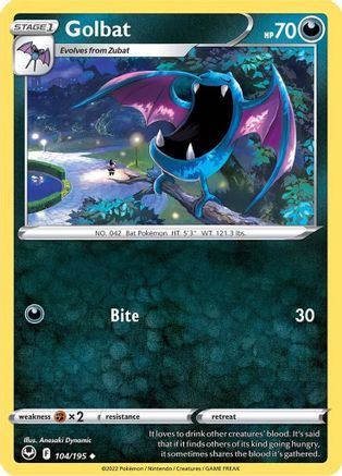 Golbat 104/195 - SWSH12 Silver Tempest Reverse Holofoil - Uncommon