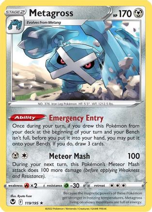 Metagross (119/195) - SWSH12 Silver Tempest Holofoil - Holo Rare