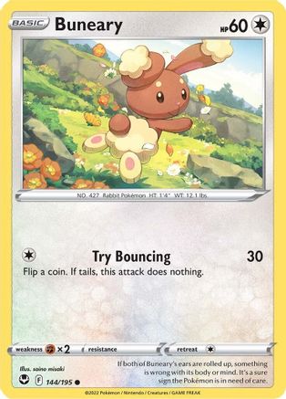 Buneary 144/195 - SWSH12 Silver Tempest Reverse Holofoil - Common