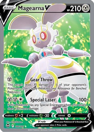 Magearna V (Full Art) 182/195 - SWSH12 Silver Tempest Holofoil - Ultra Rare