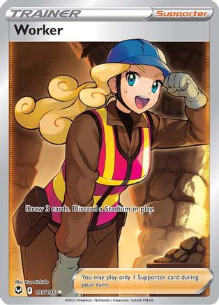 Worker 195/195 - Silver Tempest Holofoil