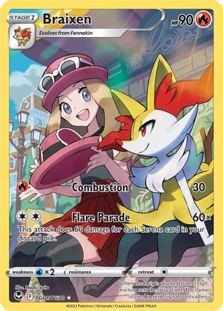 Braixen TG01/TG30 - SWSH12 Silver Tempest Trainer Gallery Holofoil - Ultra Rare