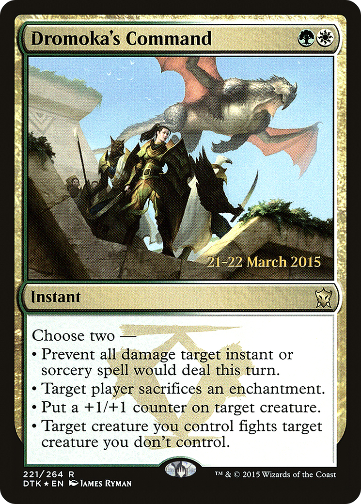 Dromoka's Command (PDTK-221S) - Dragons of Tarkir Promos Foil