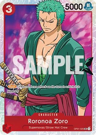 (OP01-025) Roronoa Zoro (025) - Romance Dawn Foil