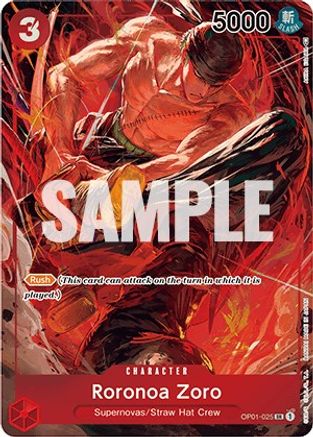 (OP01-025) Roronoa Zoro (025) (Parallel) - Romance Dawn Foil