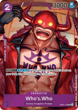 (OP01-109) Who's.Who (Box Topper) - Romance Dawn Foil