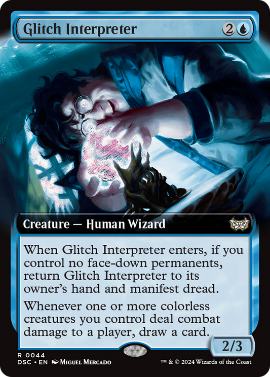 Glitch Interpreter (DSC-044) - Duskmourn: House of Horror Commander: (Extended Art) Foil