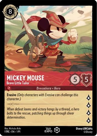 (1) Mickey Mouse - Brave Little Tailor - D23 Promos Normal