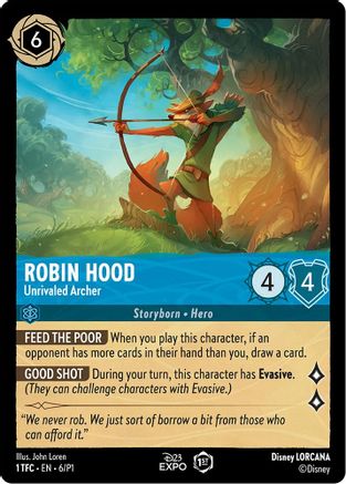 (6) Robin Hood - Unrivaled Archer - D23 Promos Holofoil