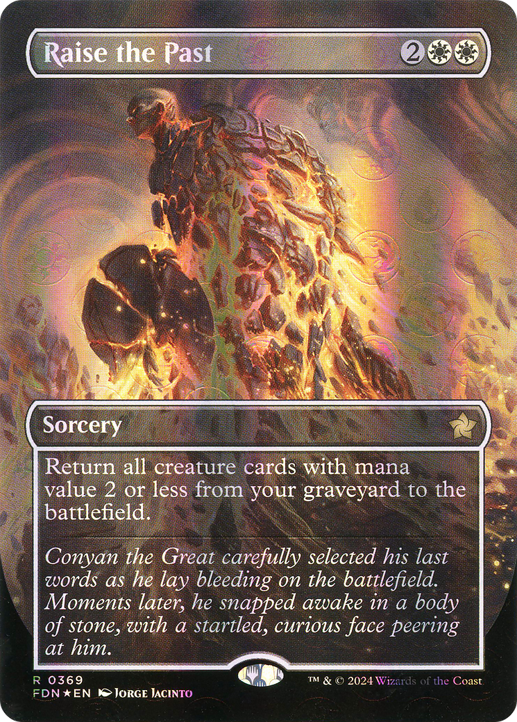 Raise the Past (Borderless) (Mana Foil)  (Borderless)(FDN-369) - Foundations Foil