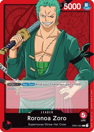 (OP01-001) Roronoa Zoro (001) - Romance Dawn Normal