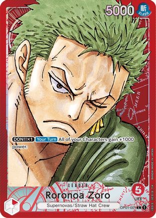 (OP01-001) Roronoa Zoro (001) (Parallel) - Romance Dawn Foil