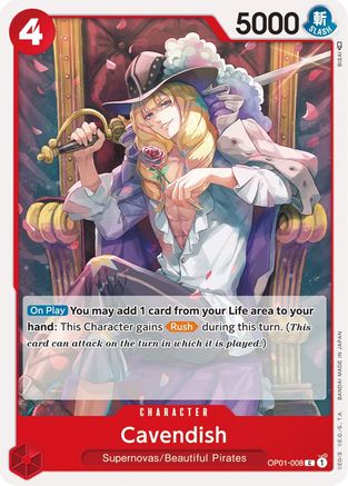 (OP01-008) Cavendish - Romance Dawn Normal