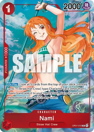 (OP01-016) Nami (Parallel) - Romance Dawn Foil