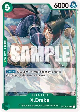 (OP01-054) X.Drake (054) - Romance Dawn Foil