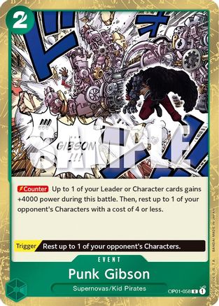 (OP01-058) Punk Gibson - Romance Dawn Foil
