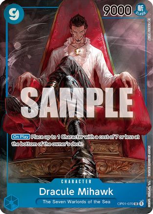 (OP01-070) Dracule Mihawk (Parallel) - Romance Dawn Foil