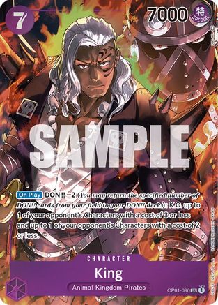 (OP01-096) King (096) (Parallel) - Romance Dawn Foil