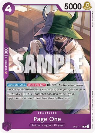 (OP01-112) Page One - Romance Dawn Foil