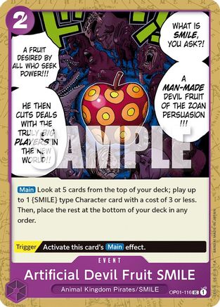(OP01-116) Artificial Devil Fruit SMILE - Romance Dawn Normal