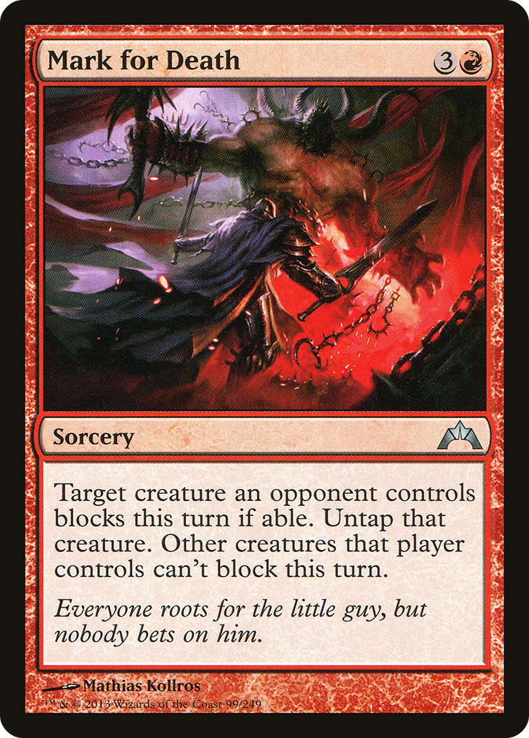 Mark for Death (GTC-099) - Gatecrash Foil