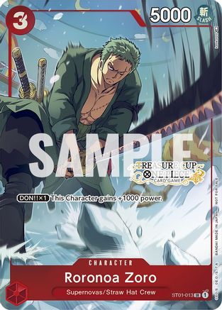 (ST01-013) Roronoa Zoro - ST01-013 (Treasure Cup) - One Piece Promotion Cards Foil
