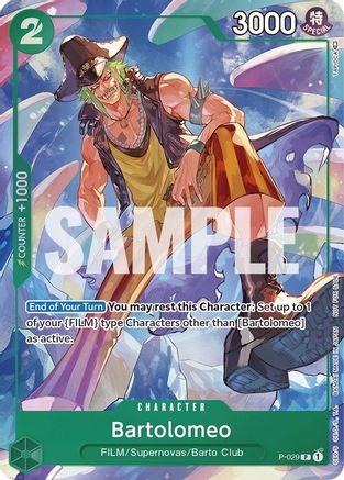 (P-029) Bartolomeo (Event Pack Vol. 1) - One Piece Promotion Cards Foil