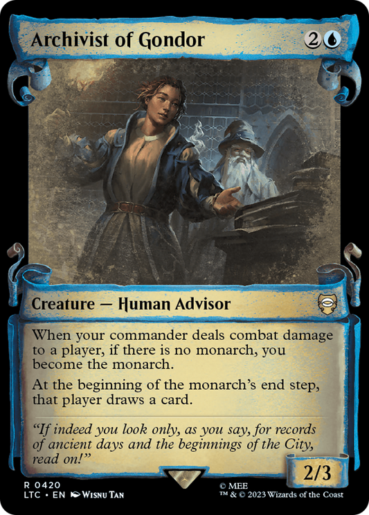Archivist of Gondor (Showcase Scrolls) (LTC-420) - Tales of Middle-earth Commander: (Showcase) Foil