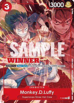(P-006) Monkey.D.Luffy - P-006 (Winner Pack Vol. 1) - One Piece Promotion Cards Normal