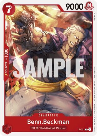 Benn.Beckman (One Piece Film Red) (P-021) - One Piece Promotion Cards