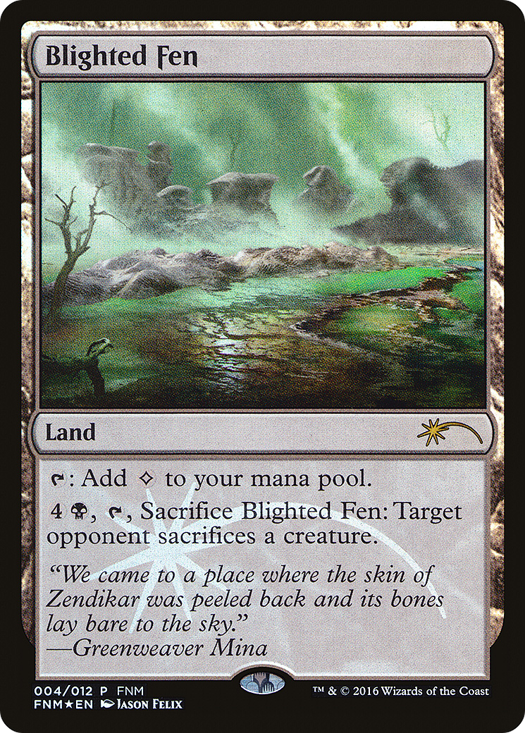 Blighted Fen (FNM-004) - Friday Night Magic 2016 Foil