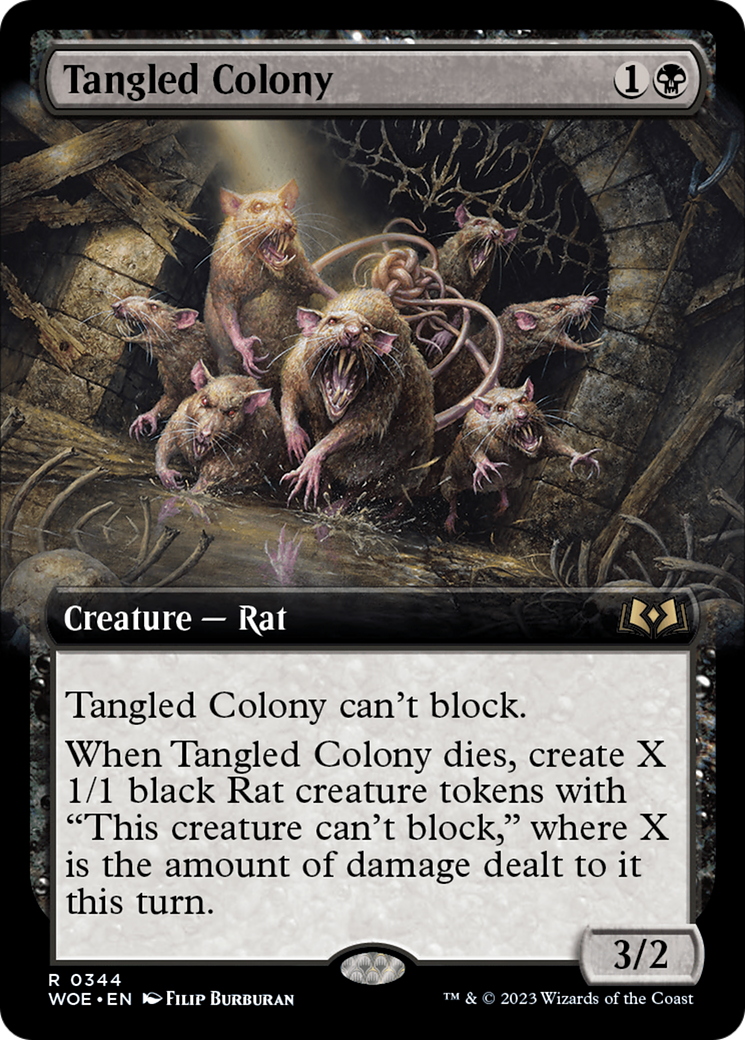 Tangled Colony (Extended Art)  (WOE-344) - Wilds of Eldraine: (Extended Art) Foil