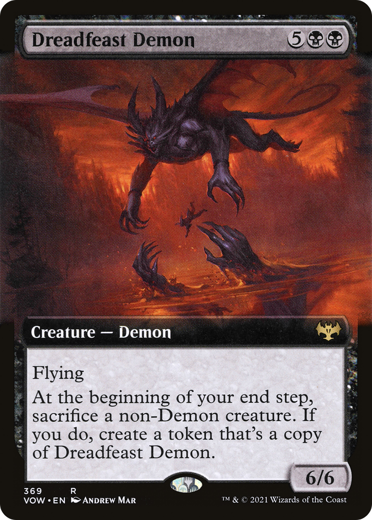 Dreadfeast Demon (Extended Art)  (VOW-369) - Innistrad: Crimson Vow: (Extended Art)