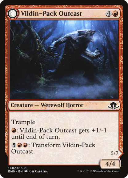 Vildin-Pack Outcast // Dronepack Kindred (EMN-148) - Eldritch Moon: (mooneldrazidfc) Foil