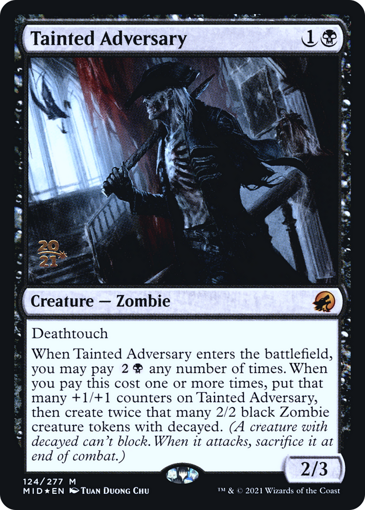 Tainted Adversary (PMID-124S) - Innistrad: Midnight Hunt Promos Foil