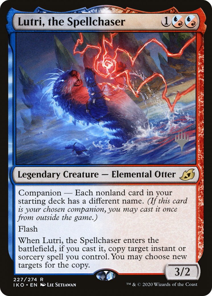 Lutri, the Spellchaser (PPIKO-227P) - Ikoria: Lair of Behemoths Promos: (companion) Foil (Promo Pack)